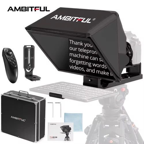 AMBITFUL T14 Grand écran Prompter professionnel Interview Téléprompteur