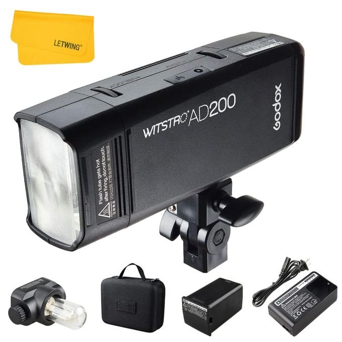 Godox AD200 Flash monobloc stroboscopique, lampe de poche 200 Ws