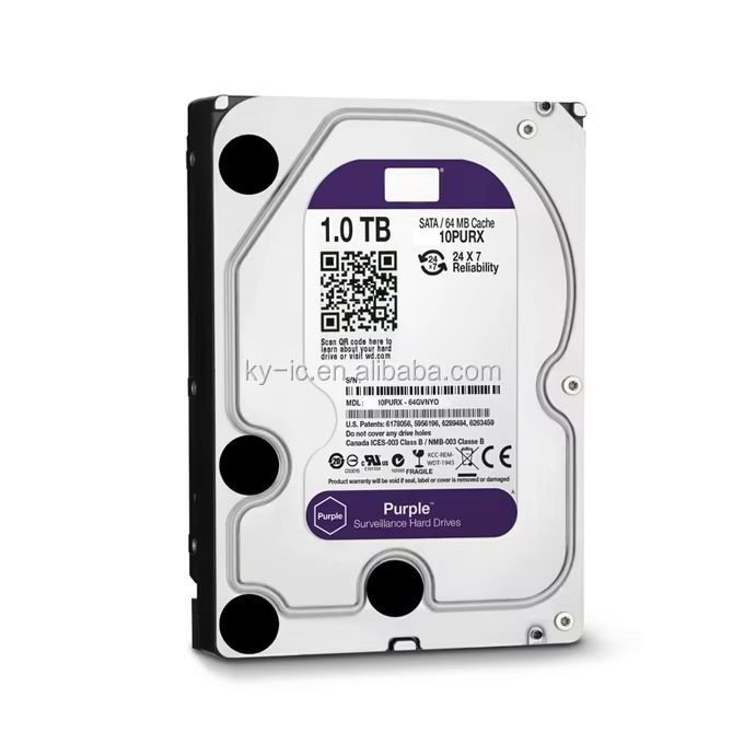 Western Digital Disque Dur Interne 1 Tera Pour Caméra De Surveillance, Ordinateur