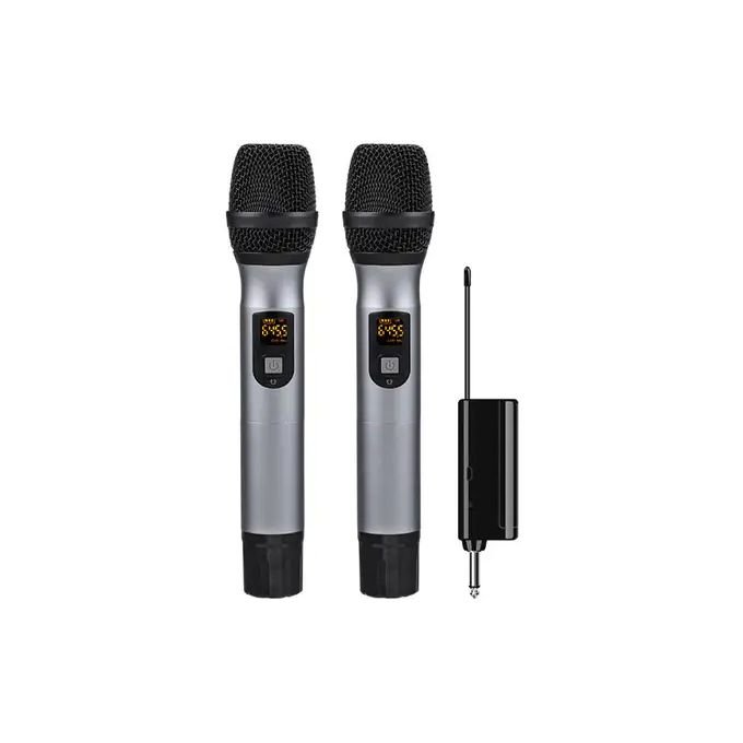 Microphone Dynamique UHF Professionnel Avec Récepteur, Karaoké
