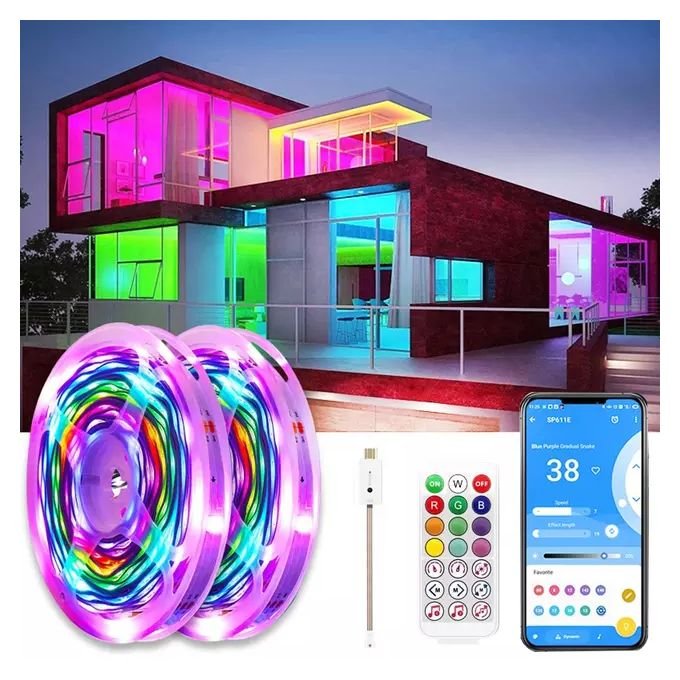 Compatible Avec Alexa, Google Home Et Google Nest, Guirlande Lumineuse LED 5M