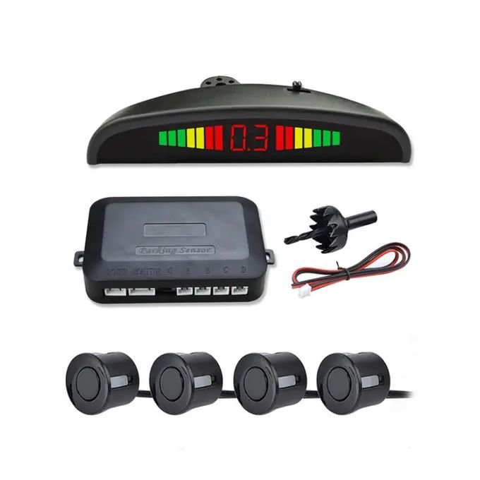 Radar De Recul Sans Fil - Installation Rapide - Affichage Au LED - 4 Capteurs Sans Fil